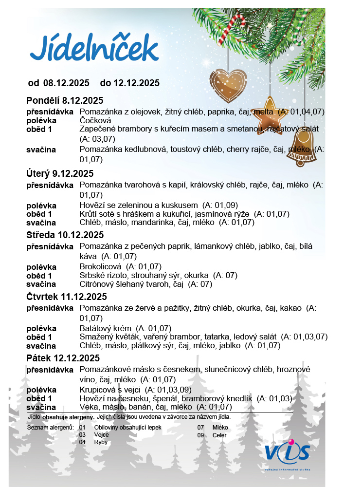 jídelníček
